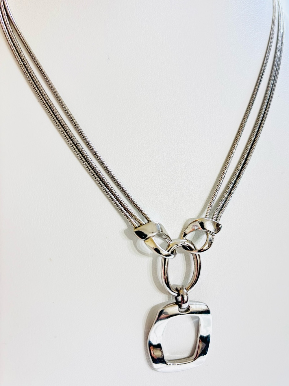 Lia Sophia Elegant Multi-strand Silver Necklace